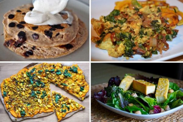 Pratos veganos com proteína